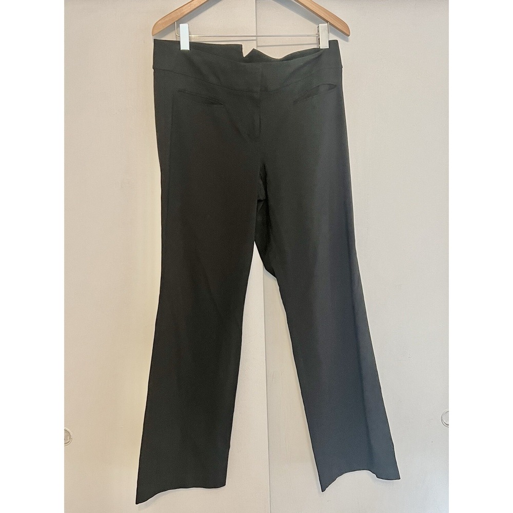 Lane Bryant Womens Dress Career Pants Black Rayon Blend High Rise  Zip Stretch 3